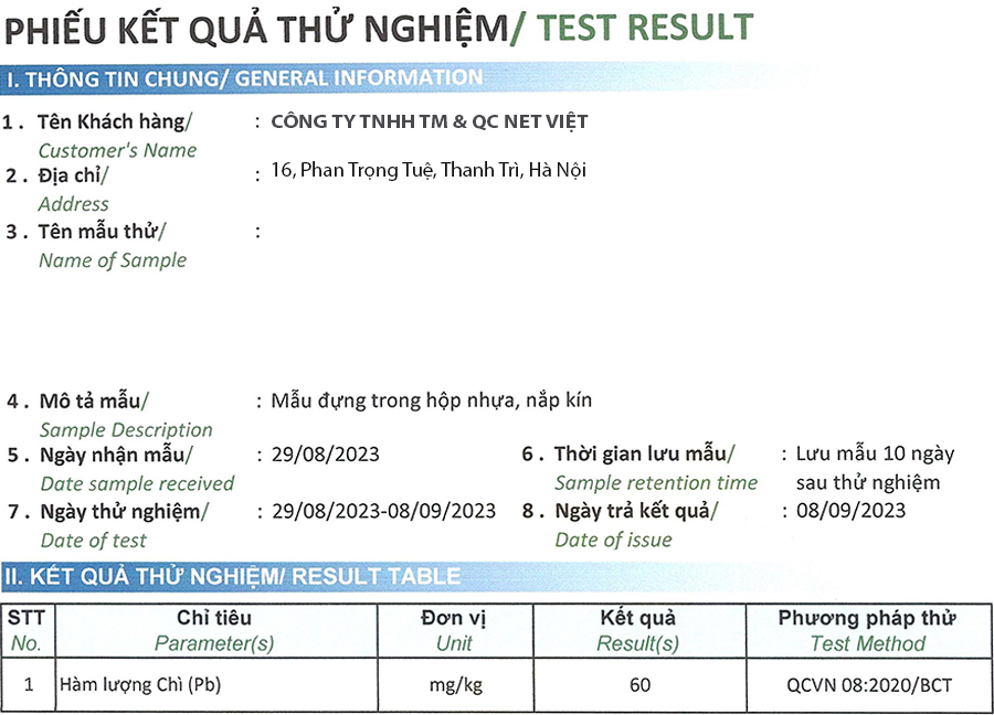 Quy chuẩn kỹ thuật chì trong sơn