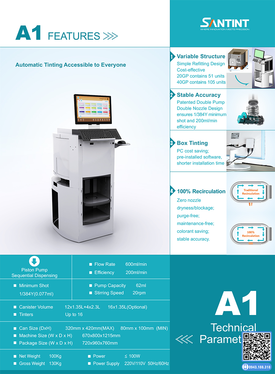 Máy pha màu Santint A1
